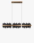 WOMO Iceberg Schwarz Gold Linear Kronleuchter-WM2184