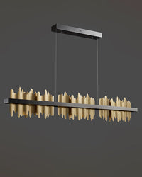 WOMO Iceberg Schwarz Gold Linear Kronleuchter-WM2184