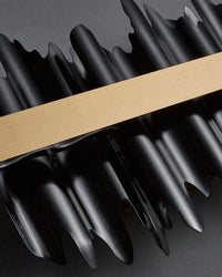 WOMO Iceberg Schwarz Gold Linear Kronleuchter-WM2184