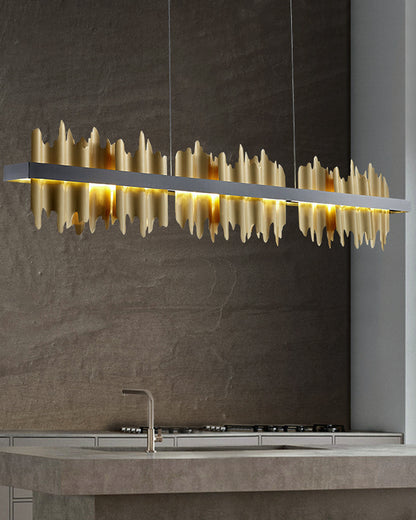 WOMO Iceberg Black Gold Linear Chandelier-WM2184
