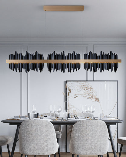WOMO Iceberg Black Gold Linear Chandelier-WM2184