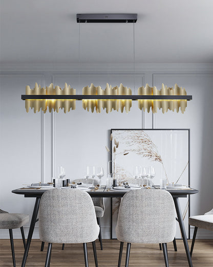WOMO Iceberg Black Gold Linear Chandelier-WM2184