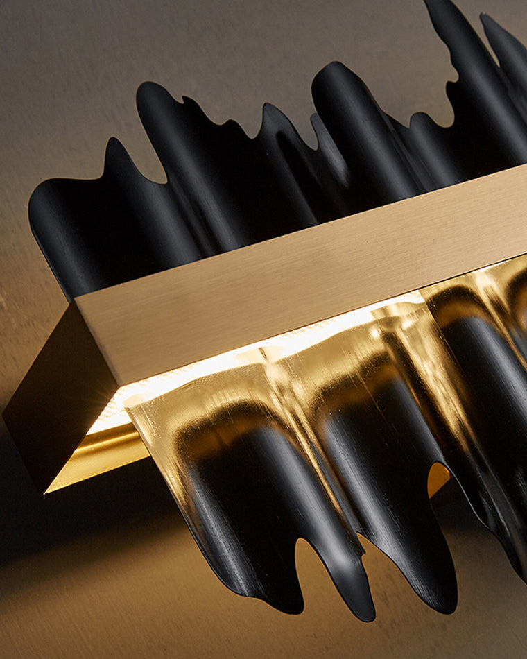 WOMO Iceberg Schwarz Gold Linear Kronleuchter-WM2184