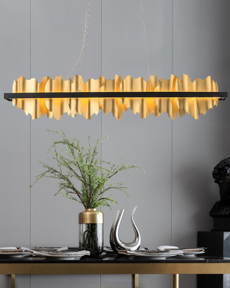WOMO Iceberg Schwarz Gold Linear Kronleuchter-WM2184