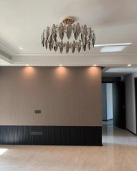 WOMO Round Chandelier in Smoked Crystal-WM2187
