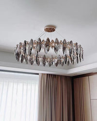 WOMO Round Chandelier in Smoked Crystal-WM2187