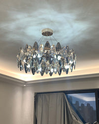 WOMO Round Chandelier in Smoked Crystal-WM2187