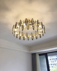 WOMO Round Chandelier in Smoked Crystal-WM2187