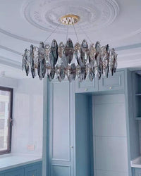WOMO Round Chandelier in Smoked Crystal-WM2187