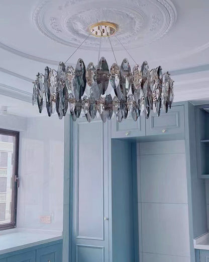 WOMO Smoked Crystal Round Chandelier-WM2187