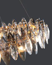 WOMO Round Chandelier in Smoked Crystal-WM2187