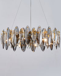 WOMO Round Chandelier in Smoked Crystal-WM2187