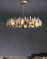 WOMO Round Chandelier in Smoked Crystal-WM2187