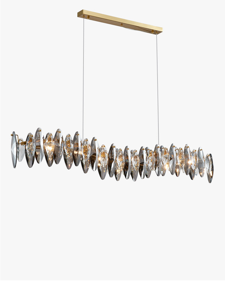 WOMO Lustre linéaire en cristal fumé-WM2188