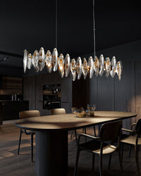 WOMO Lustre linéaire en cristal fumé-WM2188