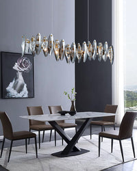 WOMO Lustre linéaire en cristal fumé-WM2188