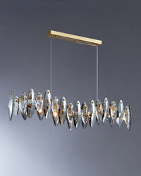 WOMO Lustre linéaire en cristal fumé-WM2188