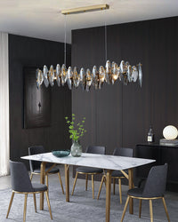 WOMO Lustre linéaire en cristal fumé-WM2188