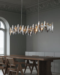WOMO Lustre linéaire en cristal fumé-WM2188