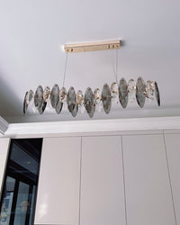 WOMO Lustre linéaire en cristal fumé-WM2188