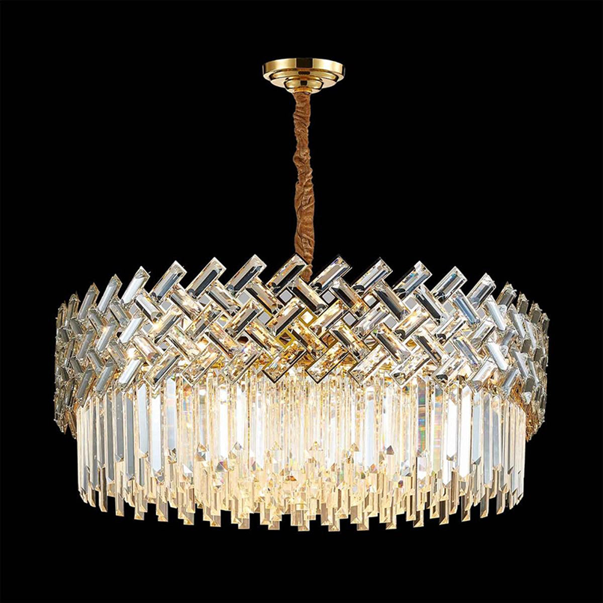 WOMO Shield Crystal Round Chandelier-WM2190