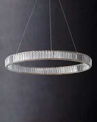 Lustre rond en cristal à 2 niveaux WOMO WM2192