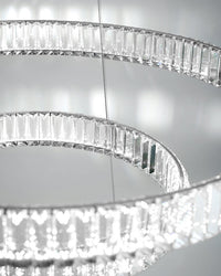 Lustre rond en cristal à 2 niveaux WOMO WM2192
