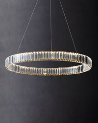 Lustre rond en cristal à 2 niveaux WOMO WM2192