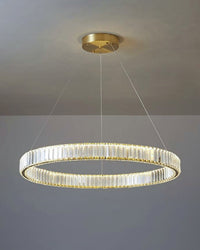 Lustre rond en cristal à 2 niveaux WOMO WM2192