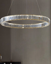 Lustre rond en cristal à 2 niveaux WOMO WM2192