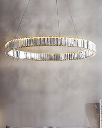 Lustre rond en cristal à 2 niveaux WOMO WM2192