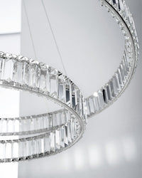 Lustre rond en cristal à 2 niveaux WOMO WM2192