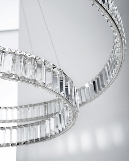 WOMO 2 Tier Circular Crystal Chandelier-WM2192