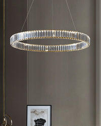 Lustre rond en cristal à 2 niveaux WOMO WM2192