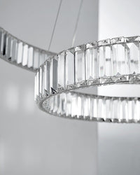Lustre rond en cristal à 2 niveaux WOMO WM2192