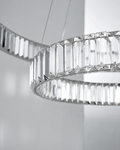 WOMO 2 Tier Circular Crystal Chandelier-WM2192