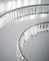 Lustre rond en cristal à 2 niveaux WOMO WM2192