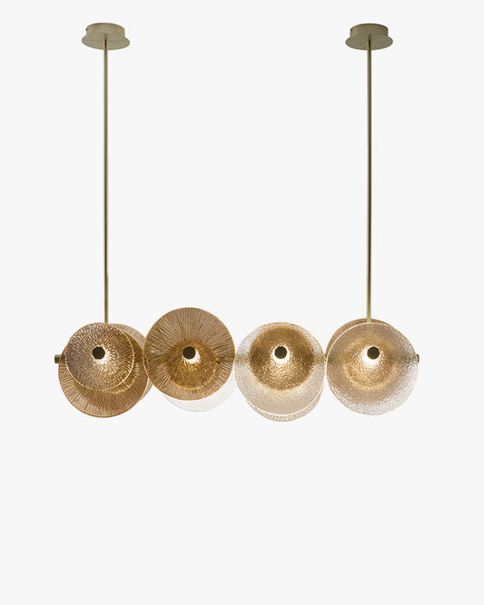 WOMO Textured Glass Disc Chandelier-WM2194