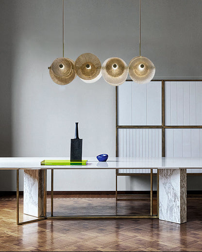 WOMO Textured Glass Disc Chandelier-WM2194