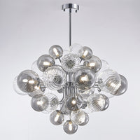 Lustre WOMO en verre fumé avec motif à bulles - WM2198