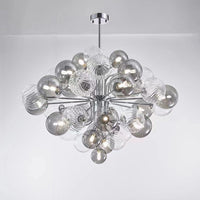 Lustre WOMO en verre fumé avec motif à bulles - WM2198