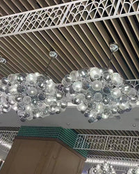 Lustre WOMO en verre fumé avec motif à bulles - WM2198