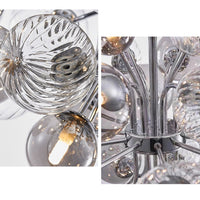 Lustre WOMO en verre fumé avec motif à bulles - WM2198
