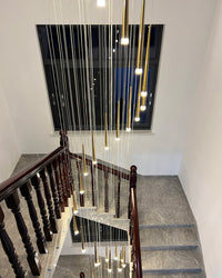 WOMO Cone Spiral Cascade Chandelier-WM2204