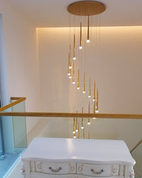 WOMO Cone Spiral Cascade Chandelier-WM2204