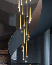 WOMO Cone Spiral Cascade Chandelier-WM2204