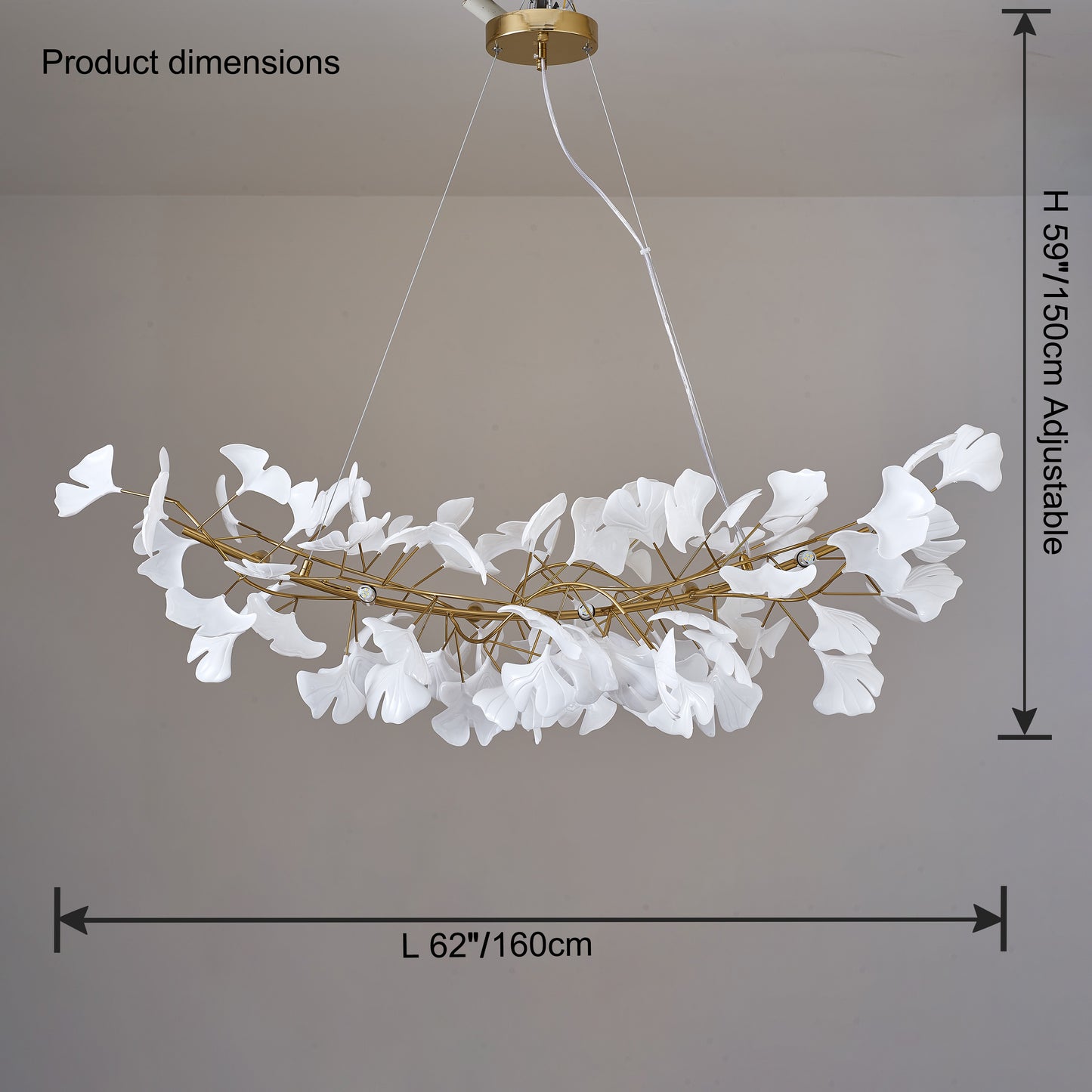 WOMO Gingko Linear Chandelier-WM2706