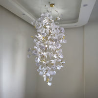 WOMO Ginkgo Cascade Foyer Chandelier WM2206