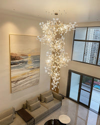 WOMO Ginkgo Cascade Foyer Chandelier WM2206
