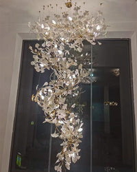 WOMO Ginkgo Cascade Foyer Chandelier WM2206